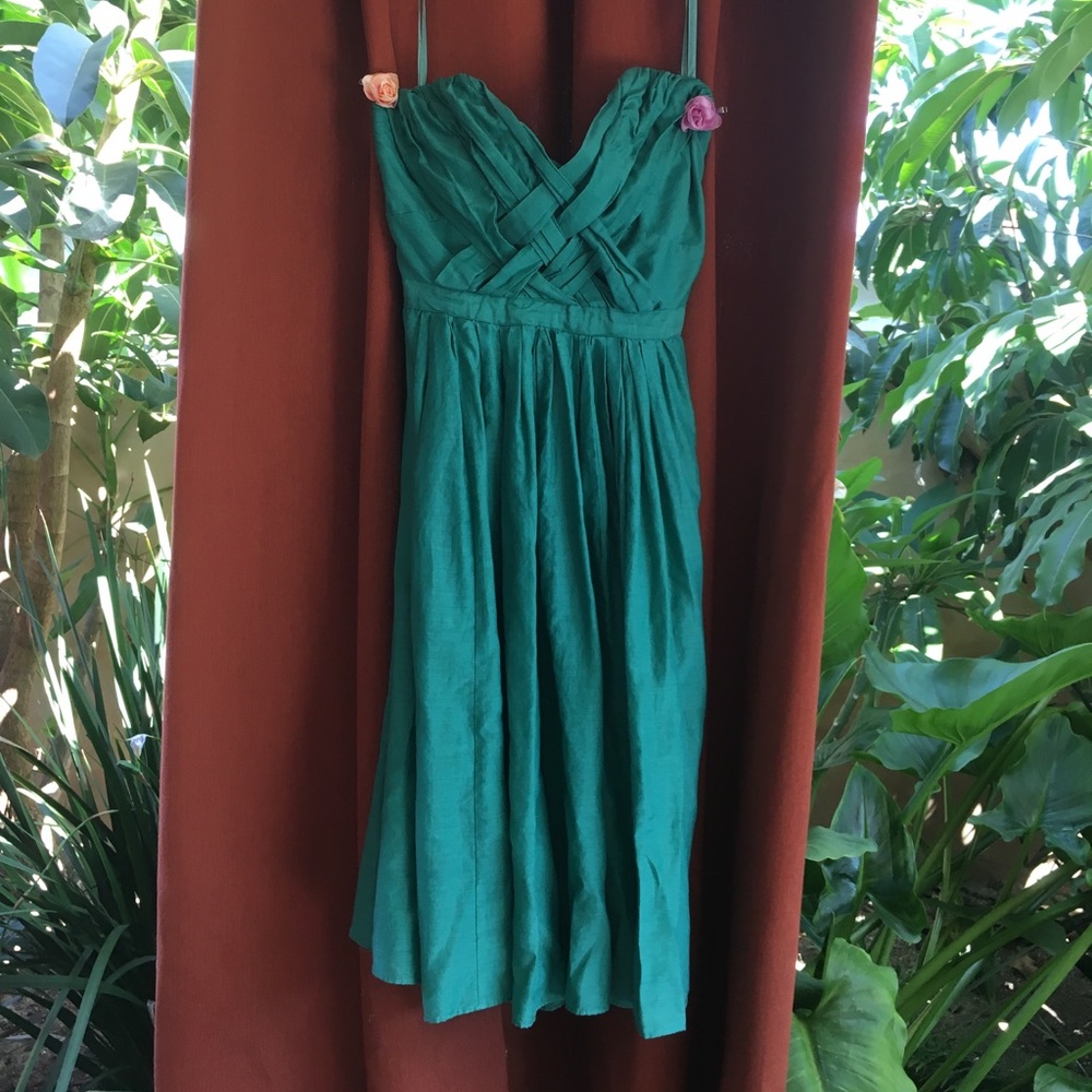 Emerald Strapless Dress